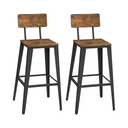 Set of 2 Bar Stools with Backrests - Karrari