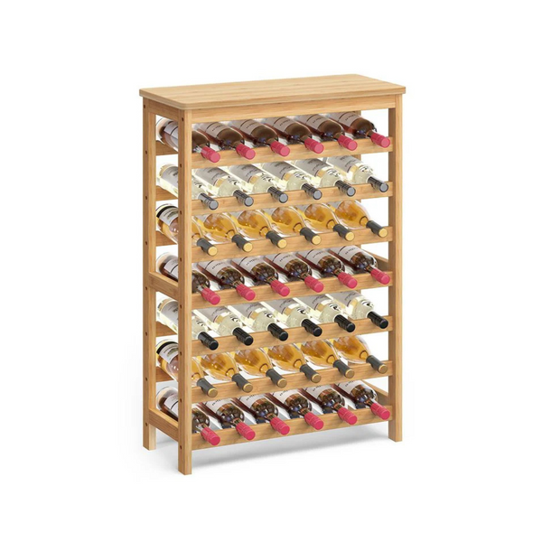 7-Tier Bamboo Wine Rack, Holds 42 Bottles - Karrari