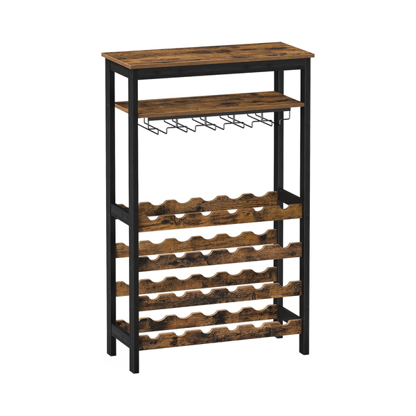 24-Bottle Wine Rack with Glass Holders - Karrari