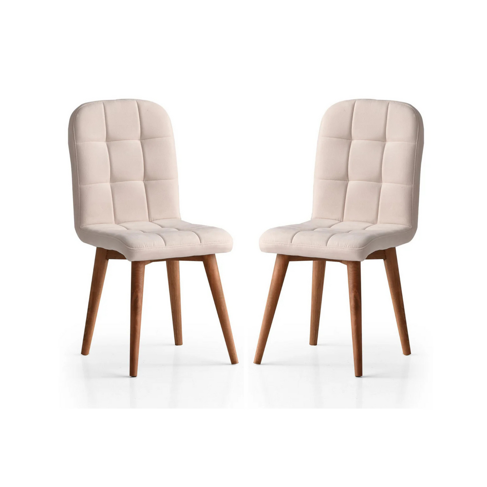 Cream Dining Chairs (set of 2) - Karrari