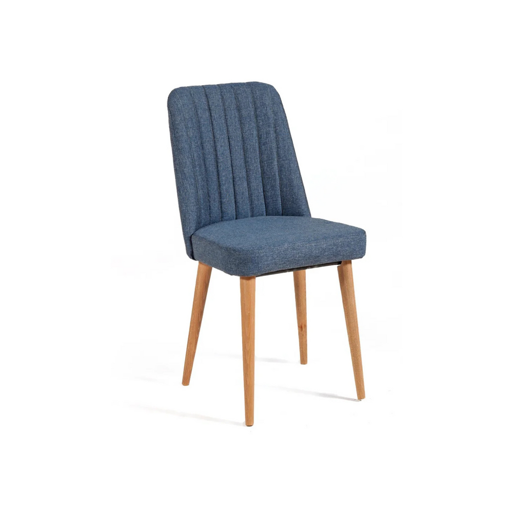 Linen Atlantic Pine Dark Blue Chair - Karrari