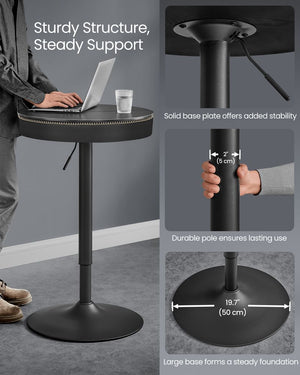 Adjustable Round Bar Table with Storage - Karrari