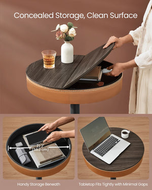 Adjustable Round Bar Table with Storage - Karrari