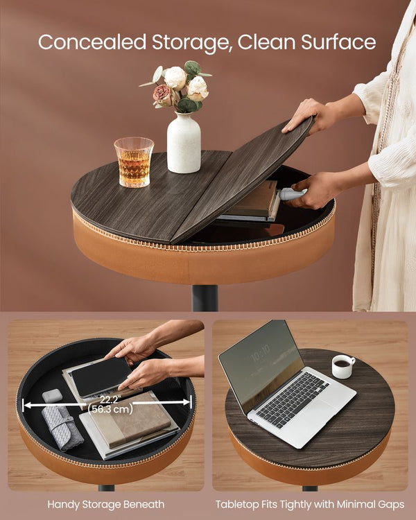 Adjustable Round Bar Table with Storage - Karrari