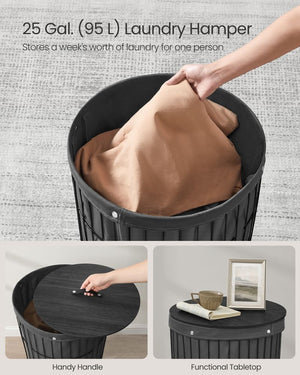 Round Laundry Hamper with Lid