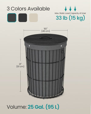 Round Laundry Hamper with Lid