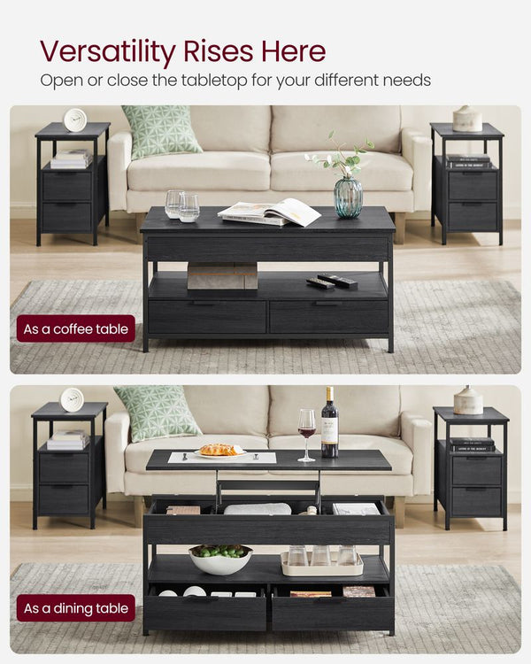Lift-Top Coffee Table with Drawers - Karrari
