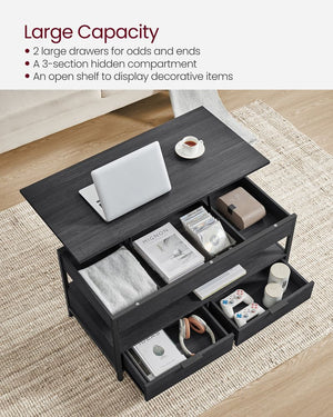 Lift-Top Coffee Table with Drawers - Karrari