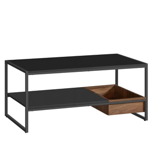 Walnut & Black Coffee Table - Karrari