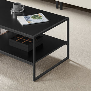 Walnut & Black Coffee Table - Karrari