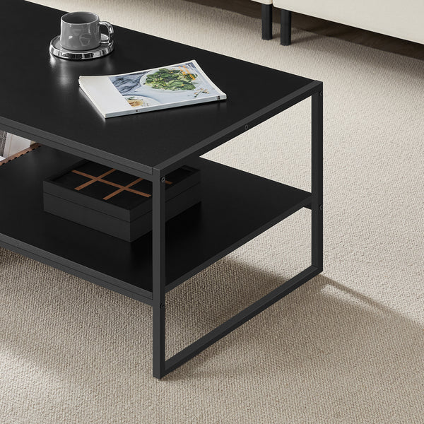 Walnut & Black Coffee Table - Karrari