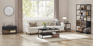 Walnut & Black Coffee Table - Karrari