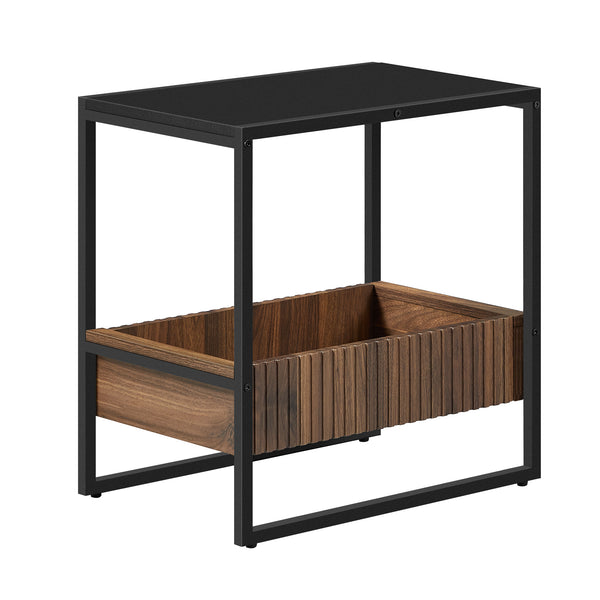 Black & Walnut Storage Table - Karrari