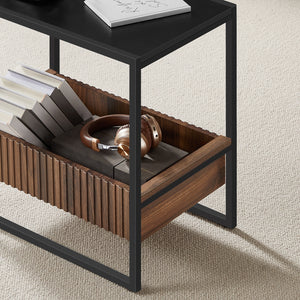 Black & Walnut Storage Table - Karrari