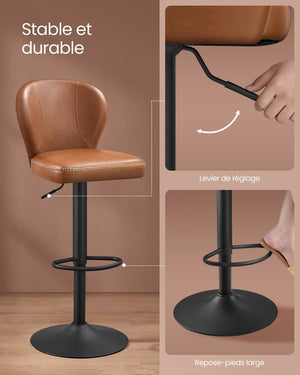 Set of 2 Adjustable Bar Stools - Karrari