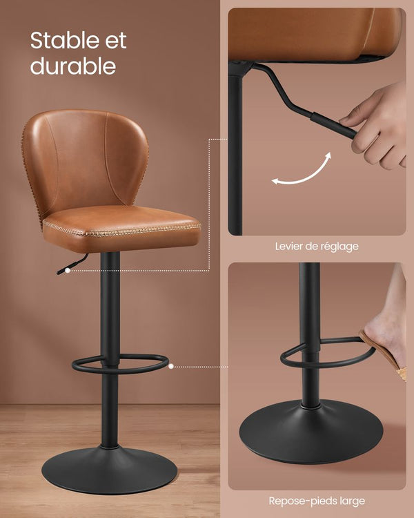 Set of 2 Adjustable Bar Stools - Karrari