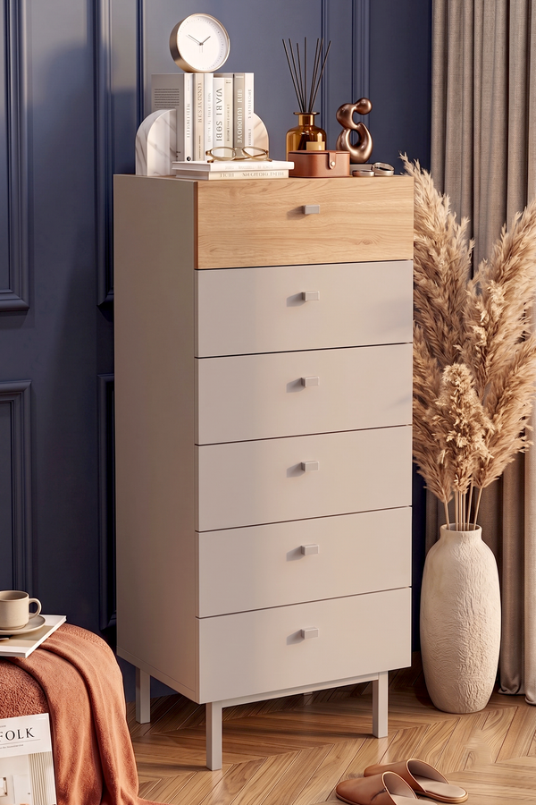 6-Drawer Tallboy Chest of Drawers