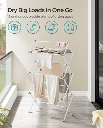 Foldable Clothes Drying Rack, Laundry Drying Rack, Clothes Airer, Easy Assembly