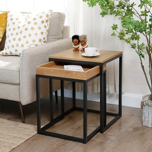 Industrial Nesting Side Tables (Set of 2) - Karrari