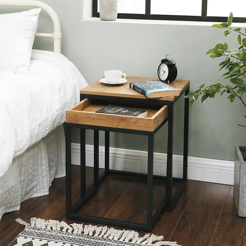 Industrial Nesting Side Tables (Set of 2) - Karrari
