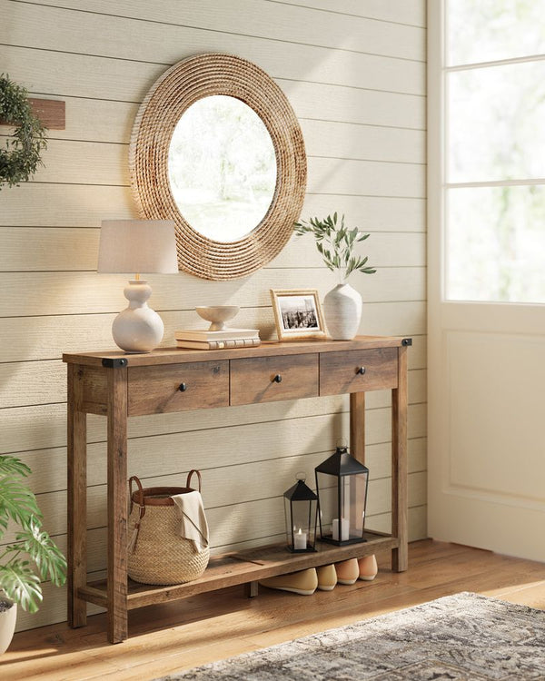 Console Table for Hallway with 3 Drawers