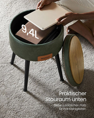 Mid-Century Modern Storage Ottoman Stool - Karrari