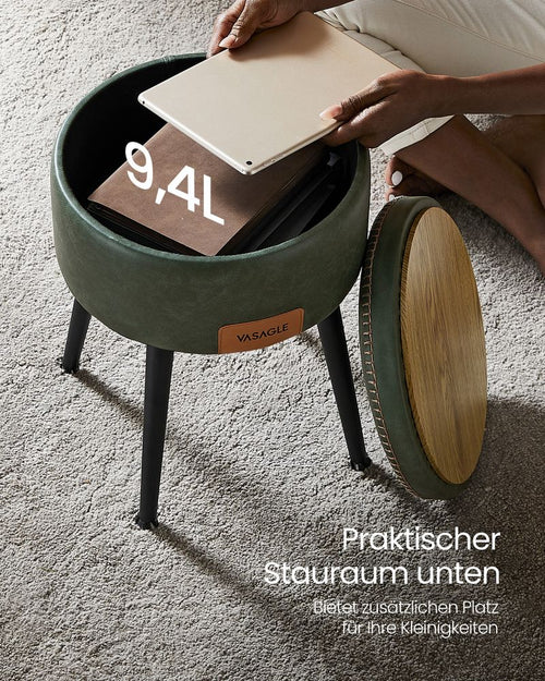 Mid-Century Modern Storage Ottoman Stool - Karrari