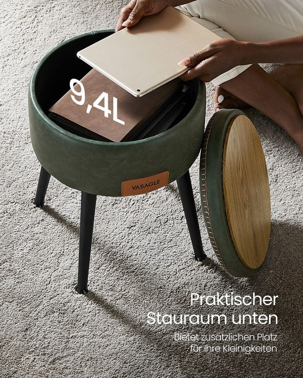 Mid-Century Modern Storage Ottoman Stool - Karrari