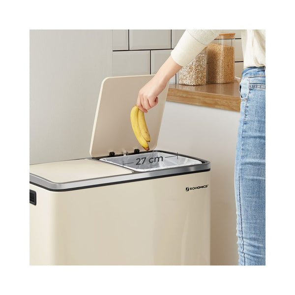 Double Rubbish Bin – Waste & Recycling, Metal Pedal