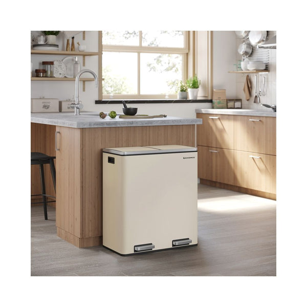 Double Rubbish Bin – Waste & Recycling, Metal Pedal