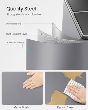 Metal Recycling Bin with 15 Rubbish Bags 2-Compartment - Karrari