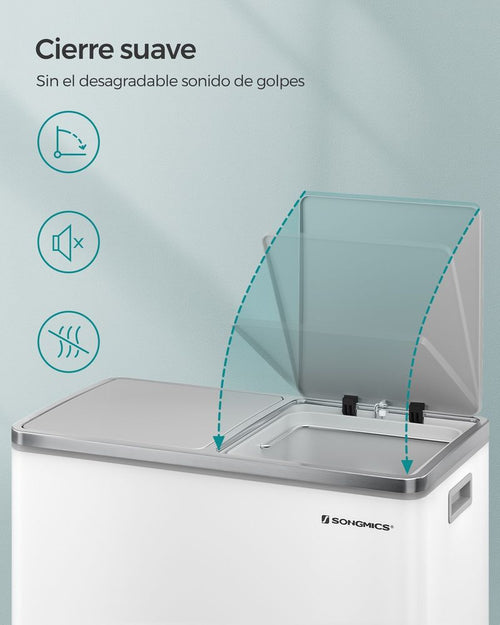Double Rubbish Bin – Waste & Recycling, Metal Pedal - Karrari