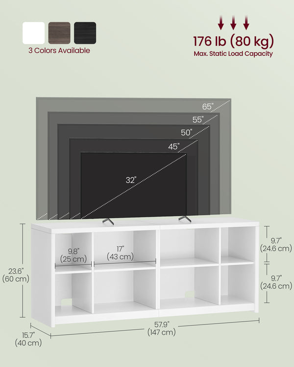 Modern TV Unit with Open Compartments
