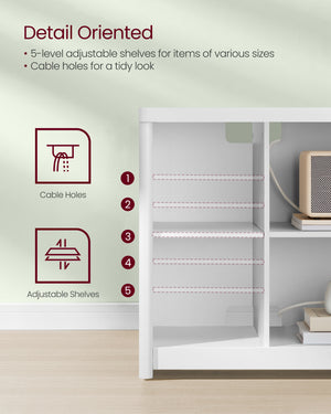 Modern TV Unit with Open Compartments