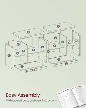 Modern TV Unit with Open Compartments