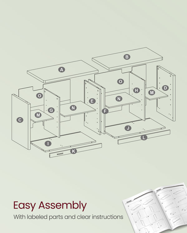 Modern TV Unit with Open Compartments