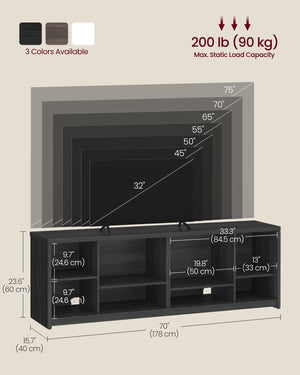 Modern TV Unit with Open Compartments