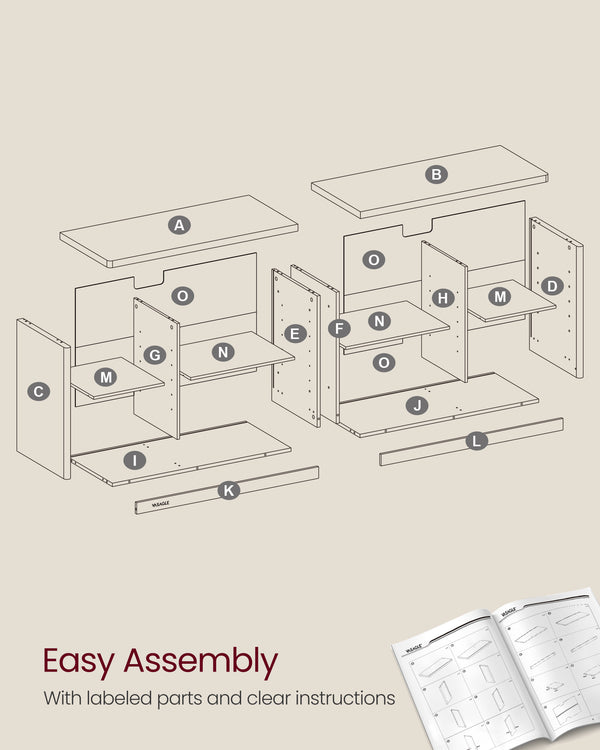 Modern TV Unit with Open Compartments