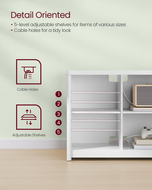 Modern TV Unit with Open Compartments - Karrari