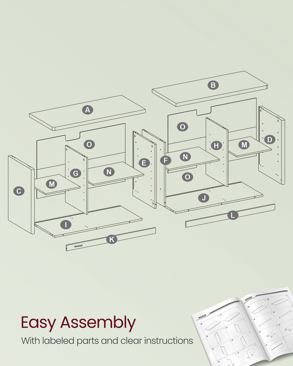 Modern TV Unit with Open Compartments