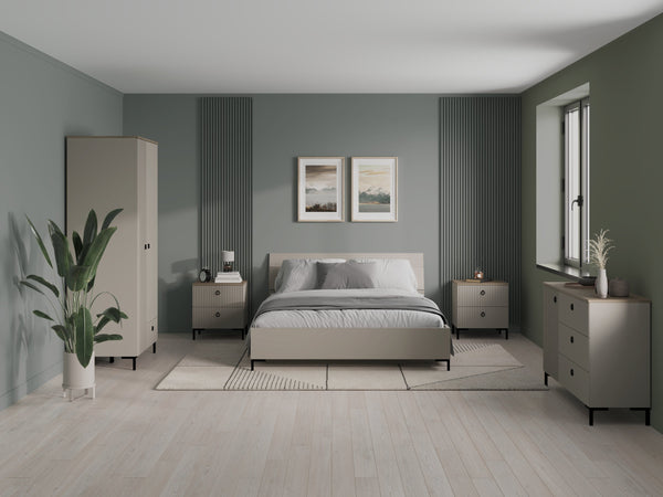 Lucrezia Sideboard – Cashmere & Silverjack Oak Finish