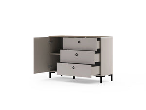 Lucrezia Sideboard – Cashmere & Silverjack Oak Finish