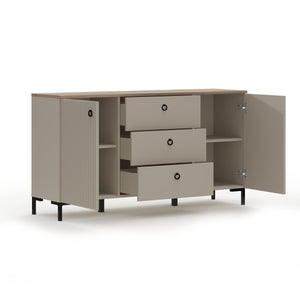 Lucrezia Storage Sideboard – Cashmere & Oak Accents