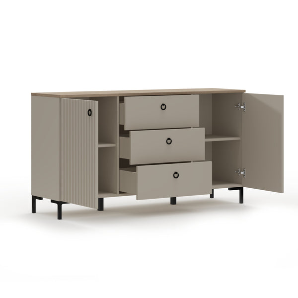 Lucrezia Storage Sideboard – Cashmere & Oak Accents