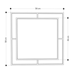 Square Metal Wall Mirror - Karrari
