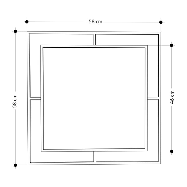 Square Metal Wall Mirror - Karrari