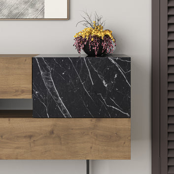 Marble effect and wood Sideboard/Console