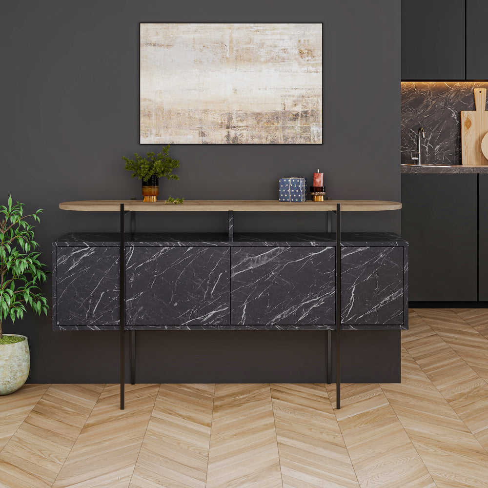 Marble-Effect Console Sideboard - Karrari