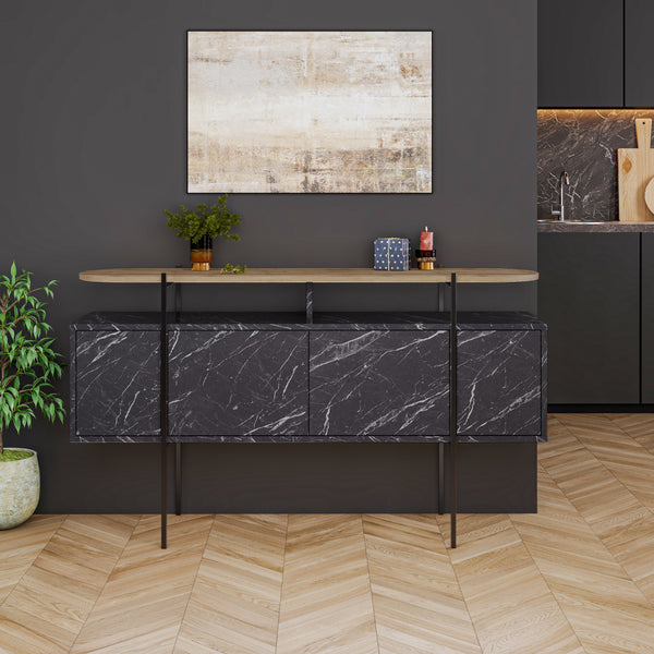 Marble-Effect Console Sideboard - Karrari