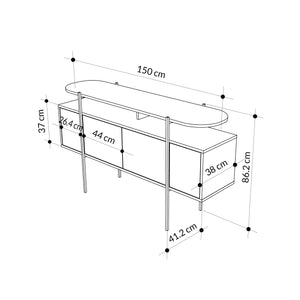 Marble-Effect Console Sideboard - Karrari